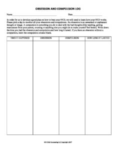 HCC Obsession and Compulsion Log | AT Parenting Community