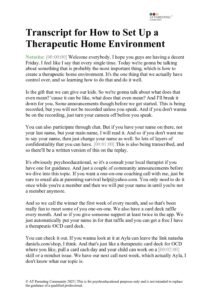 Creating Home Environment Pdf Setting up a therapeutic home environment | AT Parenting Community